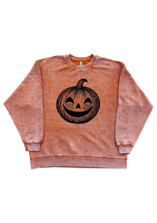 CHEERY PUMPKIN - CozyCord Crewneck Sweater