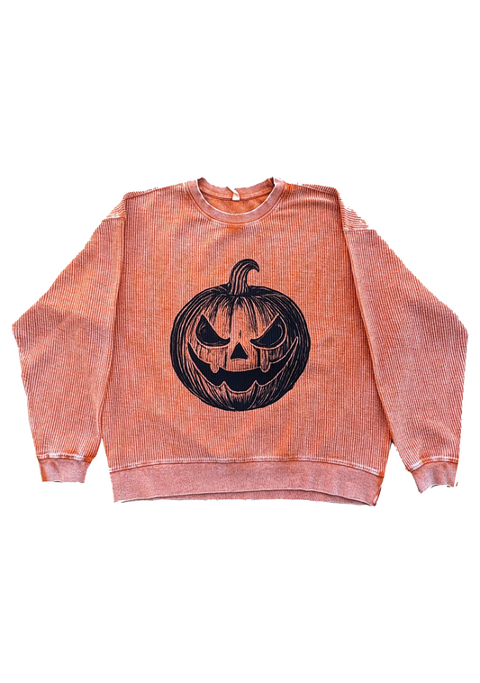 SPOOKY PUMPKIN - CozyCord Crewneck Sweater